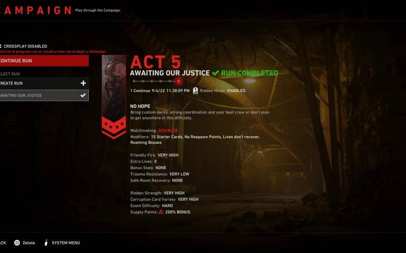 Back 4 Blood Act 5 Ace Trophy/Achievement Guide 1