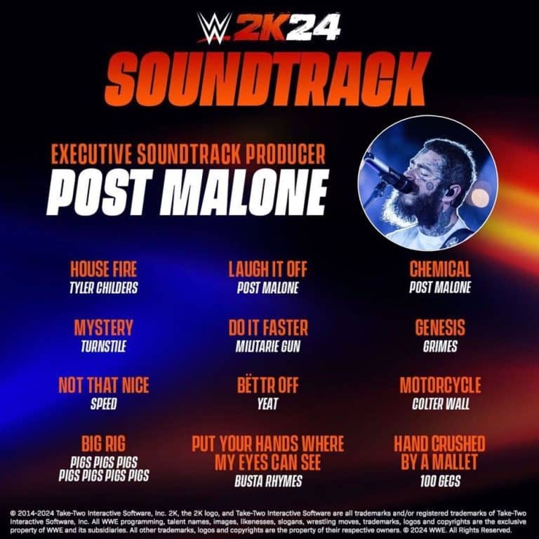 WWE 2K24 Post Malone