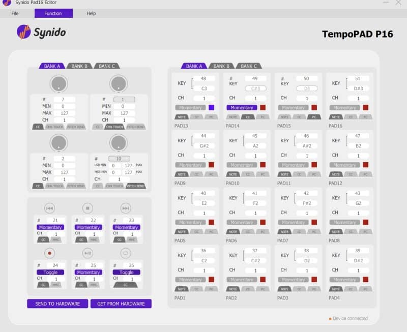 Synido TempoPad P16 Review - Colorful and Portable MIDI 34534