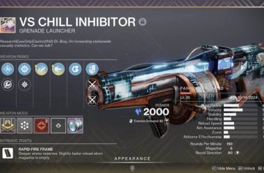 Bungie To Give Out Various Destiny 2 God Rolls; Perk Weight Issue Patch Set for November 54 445