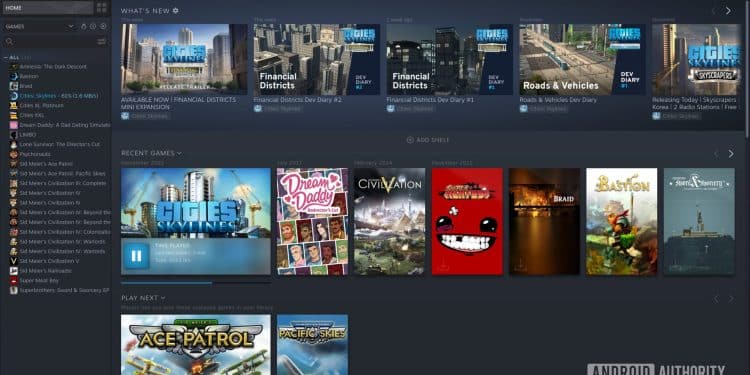 steam is suffering
